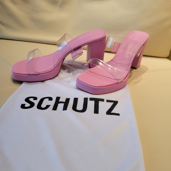 NEW SCHUTZ Ariella Platfom Block Heel Sandals - Picture 3 of 8